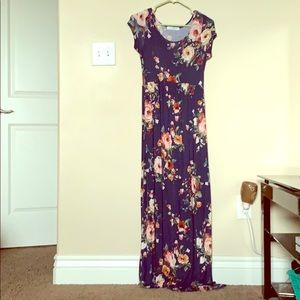 Floor length floral dress